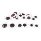 Yeux mobiles sodertex geants sans cils noirs adhesifs 3    tailles 18 pcs