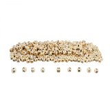 Perles sodertex alphabet cubique bois - 1 x 1 cm -     trou 3 mm - 400 pcs - 2       coloris