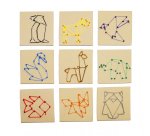Kit sodertex string art orig'animals avec planches    mousse epingles plastique     fils couleur feuilles papier