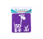Pochoirs sodertex dans la savane en plastique           incassable 5mm 140x140mm 6    pcs coloris assorti