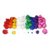 Pompons sodertex metallises polypropylene 200 pcs 3       tailles 9 coloris