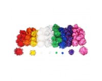 Pompons sodertex metallises polypropylene 200 pcs 3       tailles 9 coloris