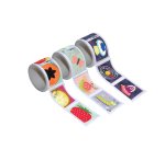 Pack 425 timbres sodertex adh sifs rouleau bons points  + cartable 2,5 mmx5m  3       rouleaux assortis
