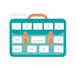 Pack 425 timbres sodertex adh sifs rouleau bons points  + cartable 2,5 mmx5m  3       rouleaux assortis