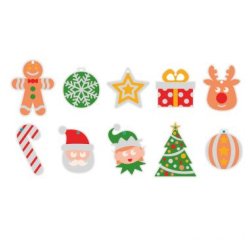 Decoration a pailleter sodertex  shiny christmas 6   sachets pailletes 8 x 10 cm   10 pieces coloris assortis