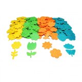 Stickers printemps sodertex en mousse eva pailletee 2mm   200 pcs 4 coloris assortis