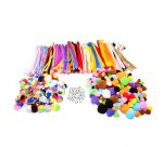 Pack creatif sodertex de 900 pcs avec pompons normaux et   tricolores, chenilles et yeux mobiles coloris assortis