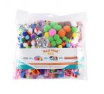 Pack creatif sodertex de 900 pcs avec pompons normaux et   tricolores, chenilles et yeux mobiles coloris assortis
