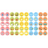 Jeux jetons thermosensibles écocitoyens ECO HEROES-Motif apparait avec chaleur (sup 30°C) 4,5 cm - 50 pcs