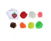 Pack aqua sodertex perles aqua'fruits + 10 mod les - 3  x 3 mm - 1500 pcs - 7 coloris assortis
