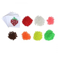 Pack aqua sodertex perles aqua'fruits + 10 mod les - 3  x 3 mm - 1500 pcs - 7 coloris assortis