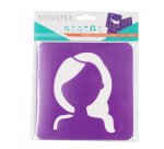 Pochoirs sodertex les visages en plastique incassable 5mm   140x140mm 6 pcs coloris       assorti