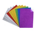 Mousse eva sodertex pailletee adhesive 2mm 210x297mm 10     coupons 6 coloris assortis