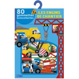 Boîte de 80 gommettes les engins de chantier