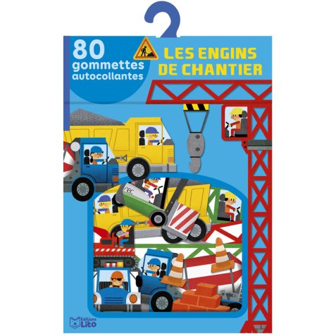 Boîte de 80 gommettes les engins de chantier