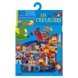 Boîte de 80 gommettes sur le thème des chevaliers. A partir de 3 ans