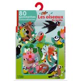 Boîte de 80 gommettes sur le thème des oiseaux du jardin. A partir de 3 ans