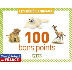 Bon point éditions lito bébés animaux texte pédagogique au verso 61x82mm boîte 100 unités