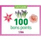 Boîte de 100 bons points thème fleurs, 20 images par 5 ex avec texte documentaire au dos