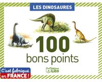 Bon point éditions lito dinosaures texte pédagogique au verso 61x82mm boîte 100 unités