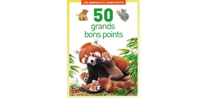 Bon point éditions lito les animaux et leurs petits texte pédagogique au verso 102x140mm boîte 50 unités