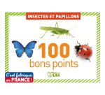 Boîte à bons points éditions lito insectes et papillons avec texte pégagogique au verso 61x82mm 100 unités