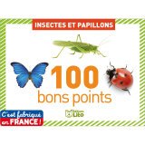 Boîte à bons points éditions lito insectes et papillons avec texte pégagogique au verso 61x82mm 100 unités