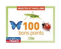 Boîte à bons points éditions lito insectes et papillons avec texte pégagogique au verso 61x82mm 100 unités