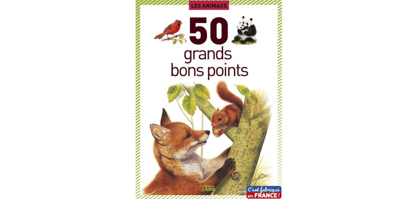Bon point éditions lito animaux texte pédagogique au verso 140x102mm boîte 50 unités