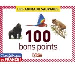 Bon point éditions lito animaux sauvages texte pédagogique au verso 61x82mm boîte 100 unités