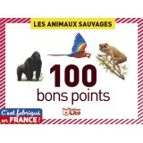 Boîte de 100 bons points animaux sauvage