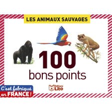 Boîte de 100 bons points animaux sauvage