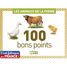 Boîte de 100 bons points animaux de la ferme