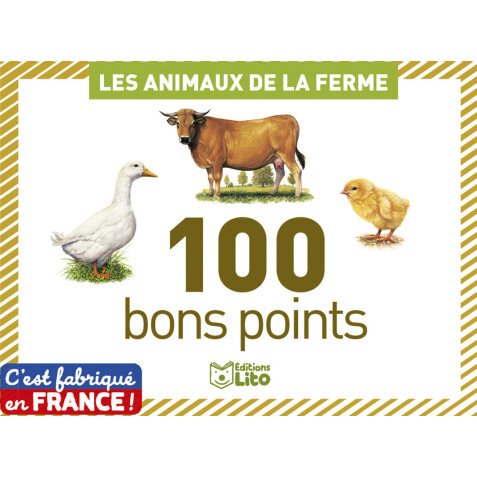 Boîte de 100 bons points animaux de la ferme