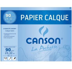 Papier calque satin, A4, 90 g/m2