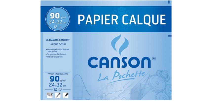 Papier calque satin, A4, 90 g/m2
