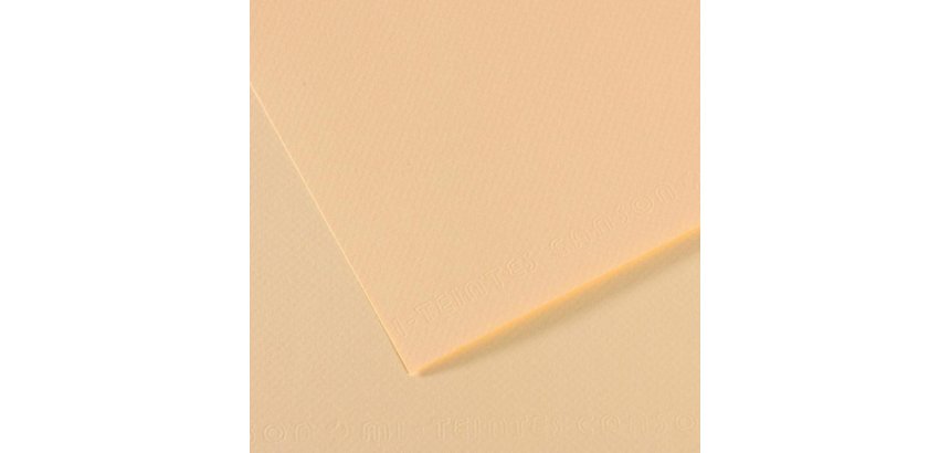 Papier dessin canson feuille mi-teintes n 111 grain        gelatine haute teneur coton   160g 50x65cm unicolore ivoire