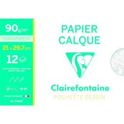 Papier Calque pochette 12F A4 90/95g