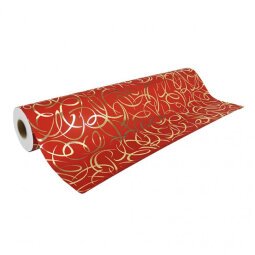 Papier cadeau 'Arabesque rouge', en rouleau