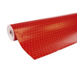 Alliance 60g, rl 50x0,70m Pois fd rouge - Rouge