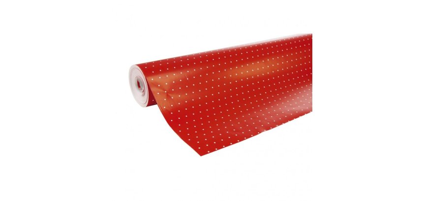 Alliance 60g, rl 50x0,70m Pois fd rouge - Rouge