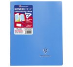 Cahier piqué Koverbook 17x22 cm 96 pages grands carreaux couverture polypropylène opaque 100% recyclé - Assortis