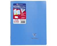 Cahier piqué Koverbook 17x22 cm 96 pages grands carreaux couverture polypropylène opaque 100% recyclé - Assortis