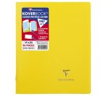 Cahier piqué Koverbook 17x22 cm 96 pages grands carreaux couverture polypropylène opaque 100% recyclé - Assortis