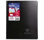 Cahier piqué Koverbook 17x22 cm 96 pages grands carreaux couverture polypropylène opaque 100% recyclé - Assortis