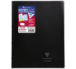 Cahier piqué Koverbook 24x32 cm 96 pages grands carreaux couverture polypropylène opaque 100% recyclé - Assortis