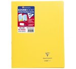 Cahier piqué Koverbook 24x32 cm 96 pages grands carreaux couverture polypropylène opaque 100% recyclé - Assortis