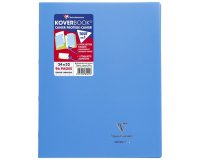 Cahier piqué Koverbook 24x32 cm 96 pages grands carreaux couverture polypropylène opaque 100% recyclé - Assortis