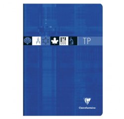 Cahier Travaux Pratiques piqué A4 120 pages grands carreaux + uni Couleur aléatoire - Assortis