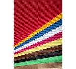CARTON ONDULÉ, Paquet de 15 feuilles moyenne cannelure 300g/m2 au format 50x35cm - Assortiment